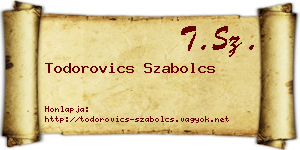 Todorovics Szabolcs névjegykártya